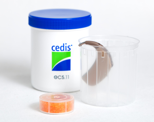 Контейнер Cedis для сушки слуховых аппаратов и очистки ушных вкладышей
