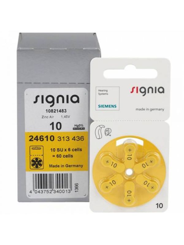 Батарейки Signia N10